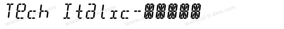 Tech Italic字体转换